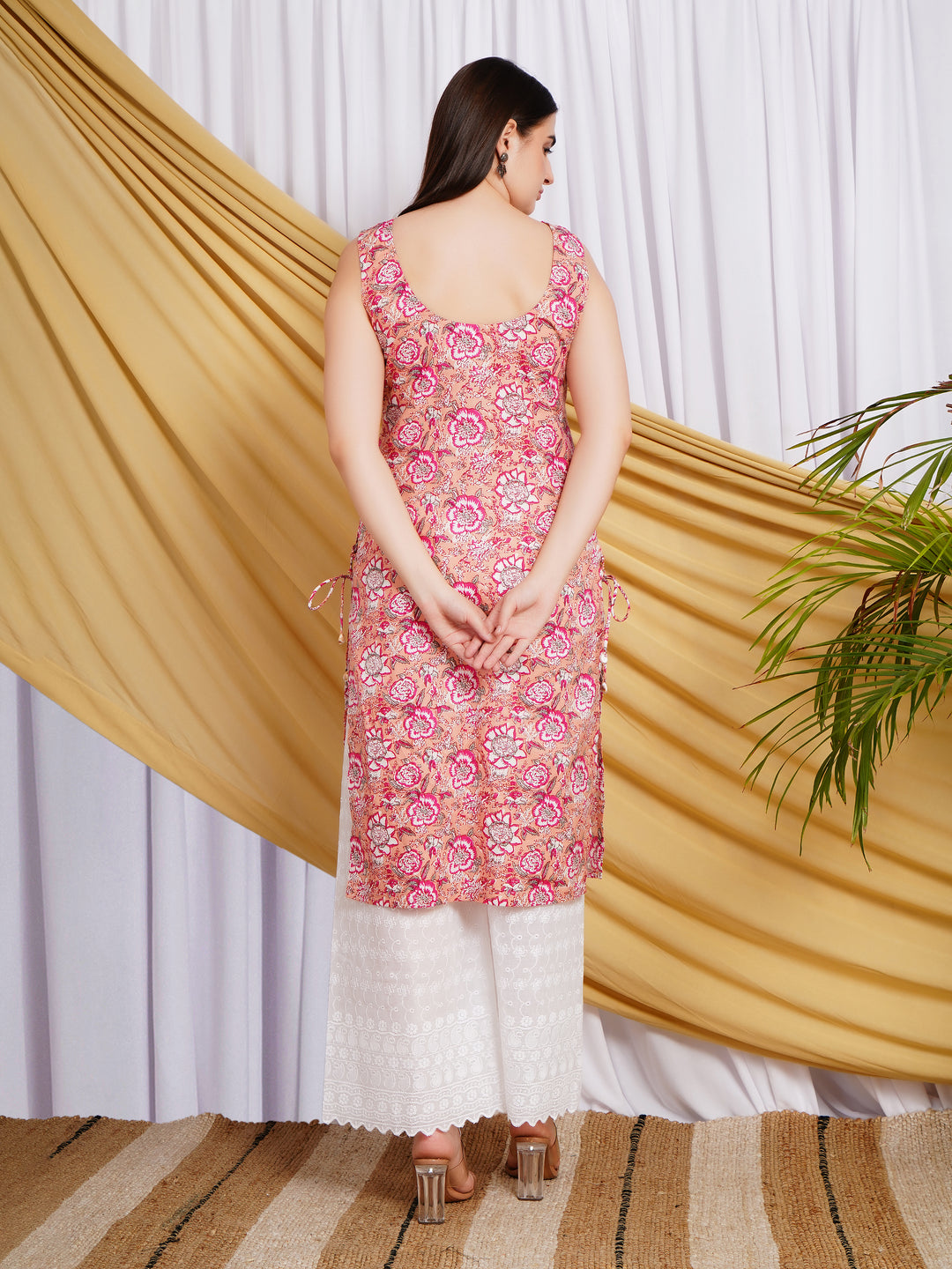 Gulabi Printed Pure Cotton Straight Kurta