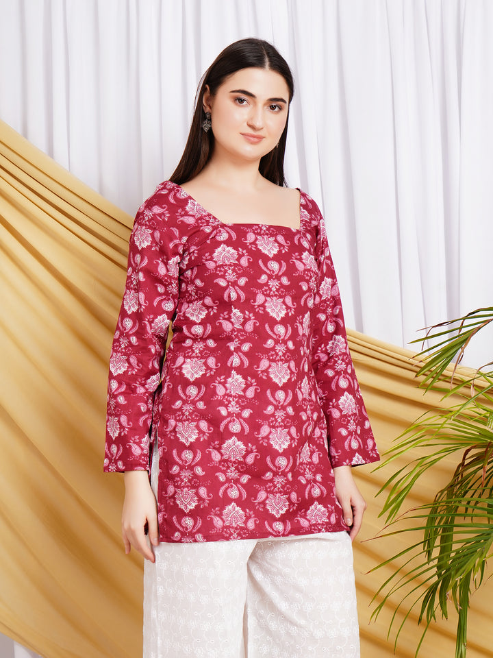 Kumkum Block Print Pure Cotton Kurti
