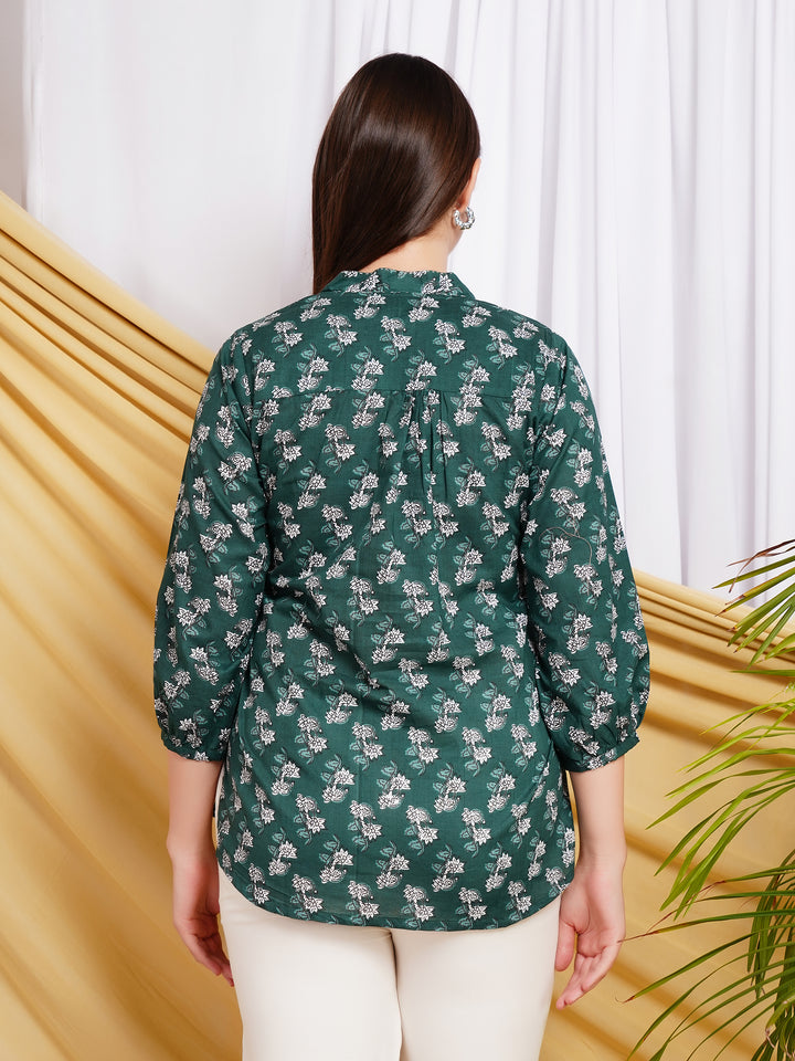 Aranya Ethnic Motif Printed Pure Cotton Top